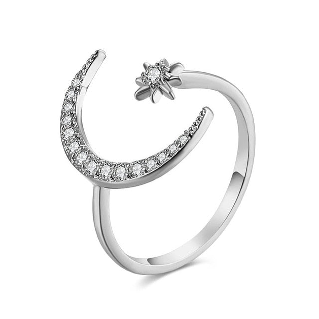Cx Star Moon Ring