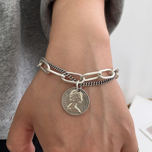 Portrait Coin Bracelet