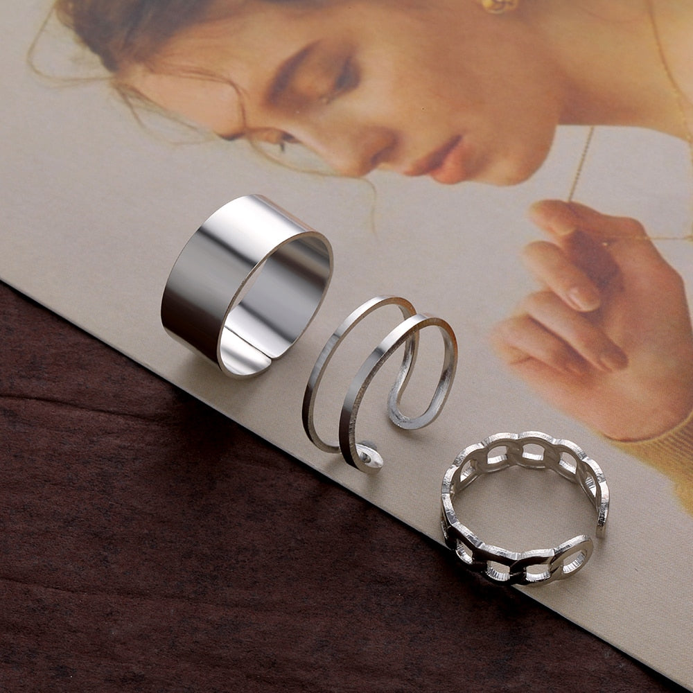 Silver Rings Set Opening Index