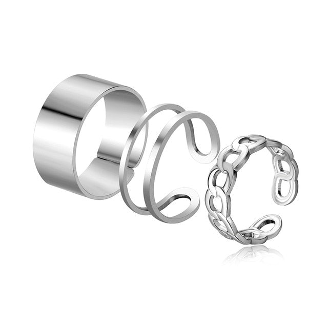 Silver Rings Set Opening Index