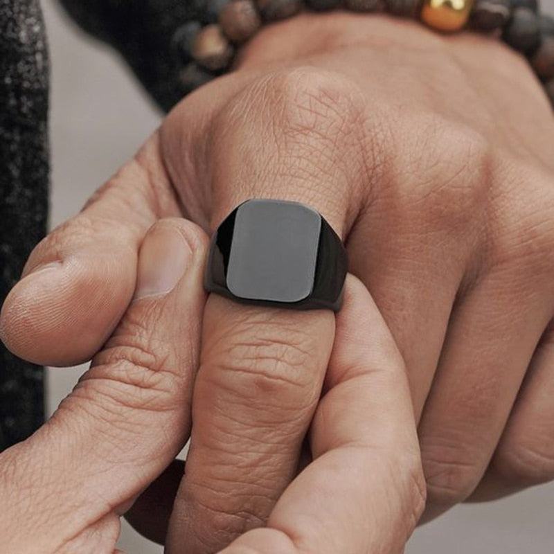 polished Square ring