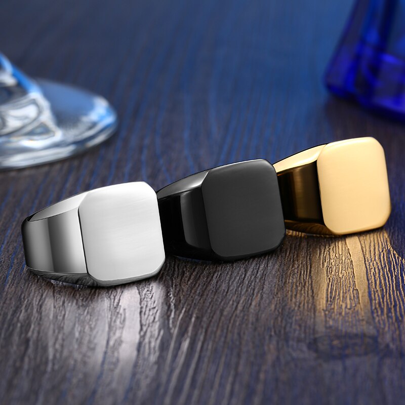 polished Square ring