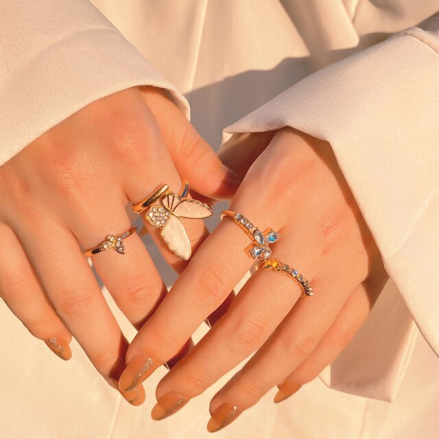 Butterfly Knuckle Ring Set