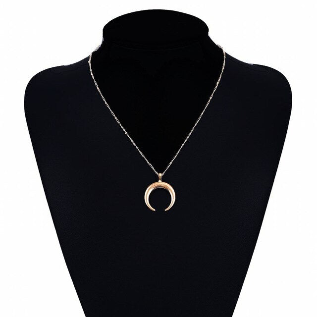 Single Crescent Moon Necklace